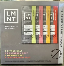 LMNT Electrolyte Variety Pack / Lot Of 4 / 12 Stick Pack
