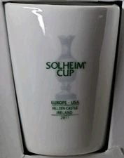 Tipperary Crystal "Solheim Cup" Egg Cup & Spoon Set Killeen Castle Ireland 2012