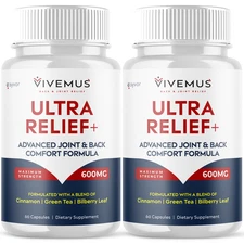 (2 Pack) Vivemus Ultra Relief+ Joints Health Support Max Supplement 120 Capsules