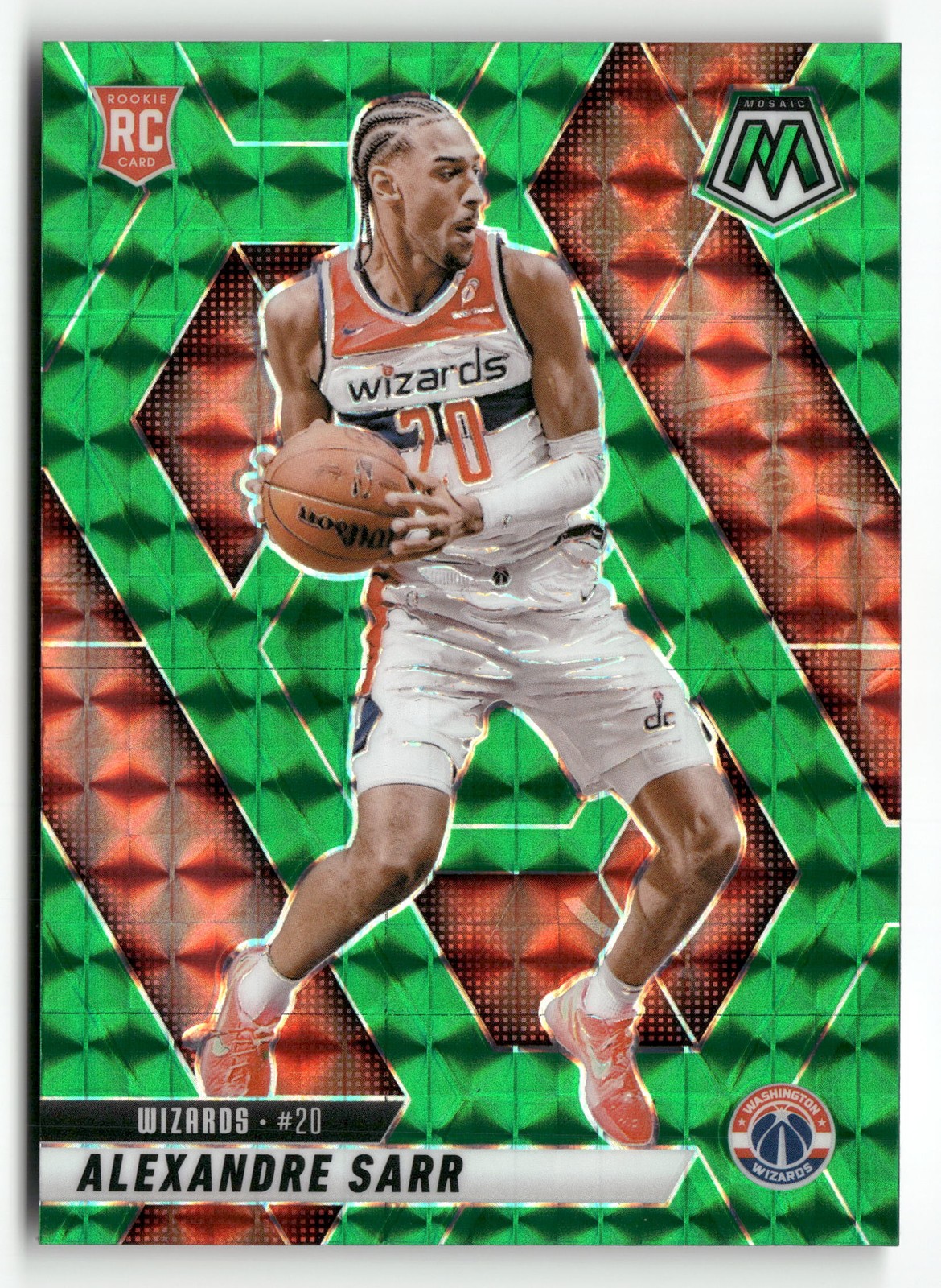 2024-25 Panini Mosaic #216 Alexandre Sarr Green Mosaic