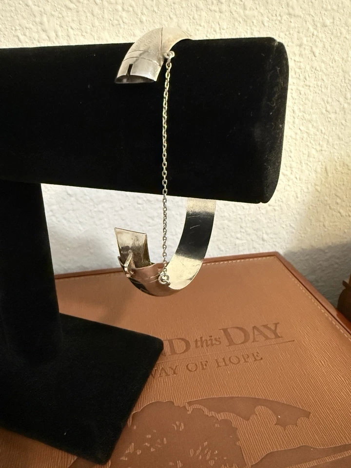 Pulsera de Plata de Ley 925 América Joyería Auténtica / 19/4 g Foto 2 de 4