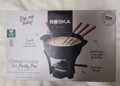 Boska - 7-Piece Cast Iron Fondue Party Set - Black 900 ml Black New