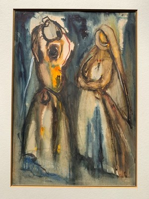 Alexander Bogen (Israeli,1916-2010) Post-Impressionism Watercolor Painting