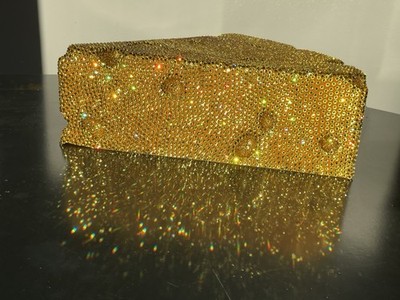 Swarovski Crystal Green Bay Packers Cheesehead Adult  +11K Rhinestones Handmade