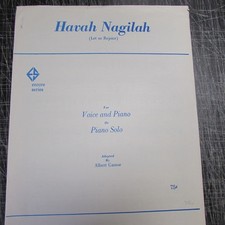 songsheet HAVAH NAGILAH / LET US REJOICE ad. Albert Gamse, hebr. / engl.