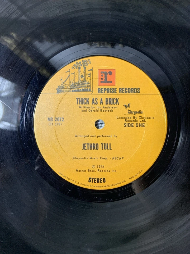 Jethro Tull Vinyl Thick As A Brick 1972 Reprise MS 2072 1st Press Newspaper GF - Image 4 of 4