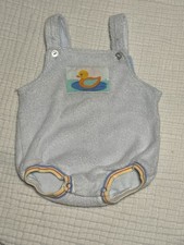 True Vintage Carter's Terrycloth Blue Baby 6M Romper USA Duck Summer Outfit