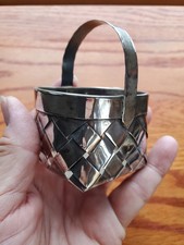 Vintage Schroth Sterling Silver Hand Made Woven Basket Vintage Schroth Sterling Silver Hand Made Woven Basket