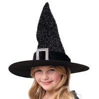 Kinder Hexenhut Schwarz Mit Schnalle Halloween Hut Kinder Hexe