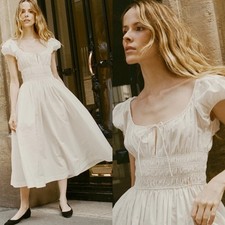 NWT Doen Quinn Dress in Salt Medium