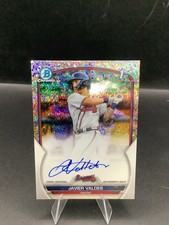 2023 Bowman Chrome 1st Speckle Refractor Auto Javier Valdes /299 #CPA-JVS