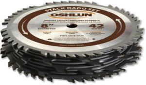 Oshlun SDS-0842 8 inch 42 Tooth Stack Dado Set with 5/8 inch Arbor