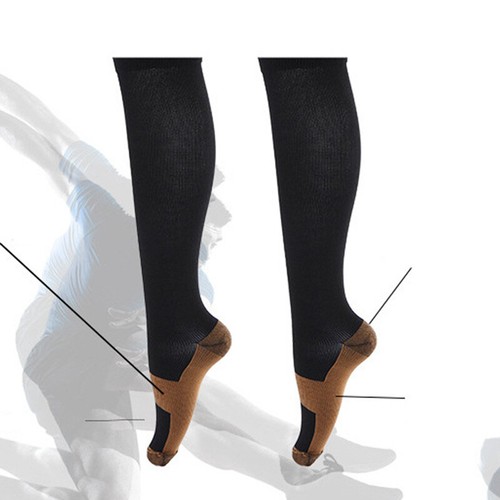 Mens Compression Socks Knee High Running Sport Long Stockings Breathable Socks - Picture 6 of 15
