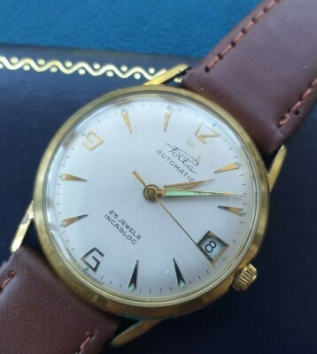 Vintage Mens Porta Automatic Date Watch 25 Jewels Incabloc Watch