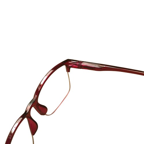 Paquete de 1 gafas de lectura clásicas rojas cuadradas de medio marco para mujer lectores de bisagras de resorte - Imagen 5 de 5