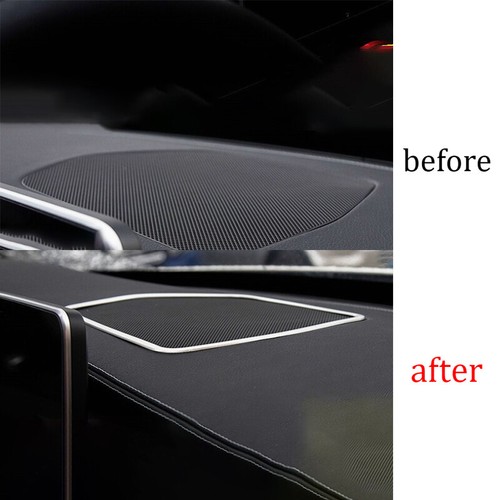 For Benz C-Class 2015-2021 Silver Steel Dashboard Speaker Frame Cover Trim 1PCS - Picture 5 of 8