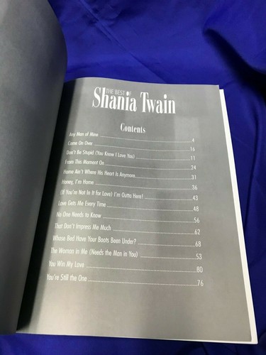 Shania Twain Best of 14 Hits Piano/Vocal/Guitar Sheet Music Book - Picture 4 of 5