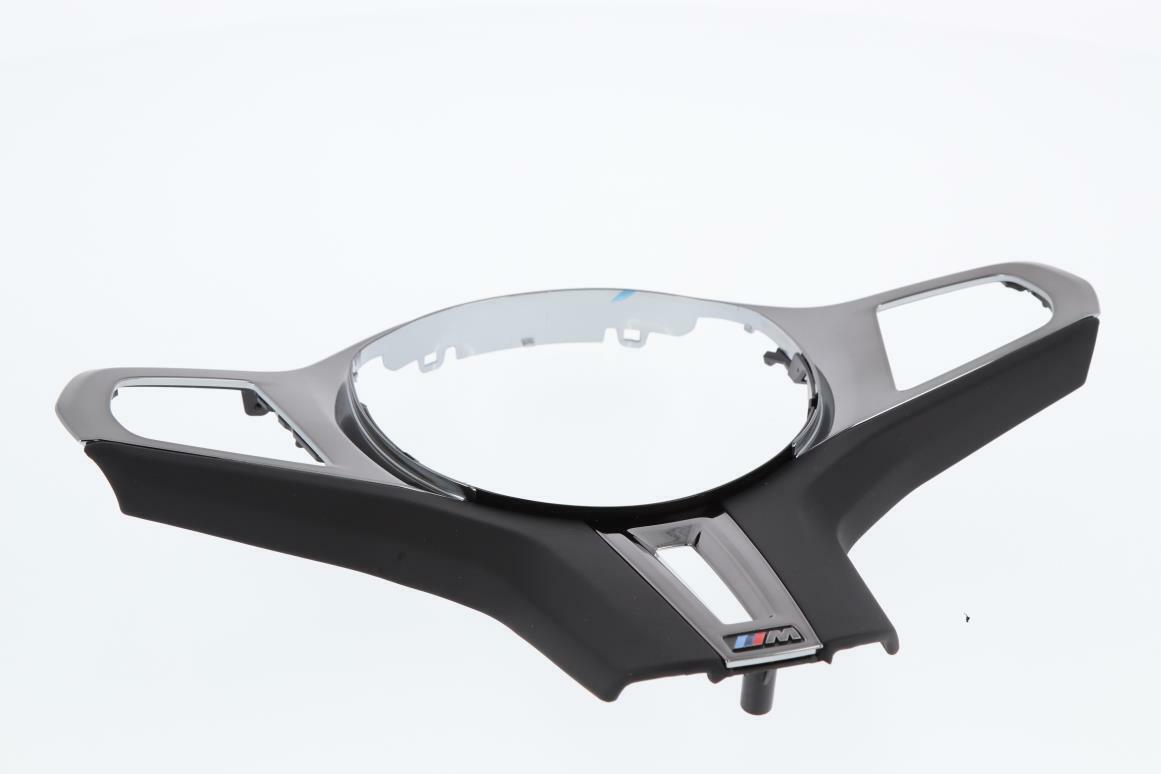 NEW Genuine BMW M Decor Cover Steering Wheel Black Chrome  