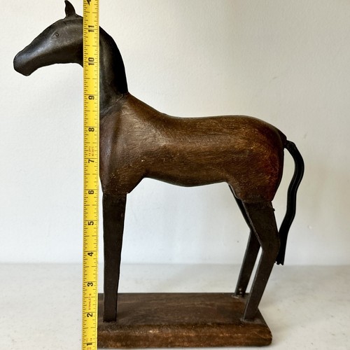 Vintage folk art wood and metal horse figure Figurine Western - Picture 14 of 17
