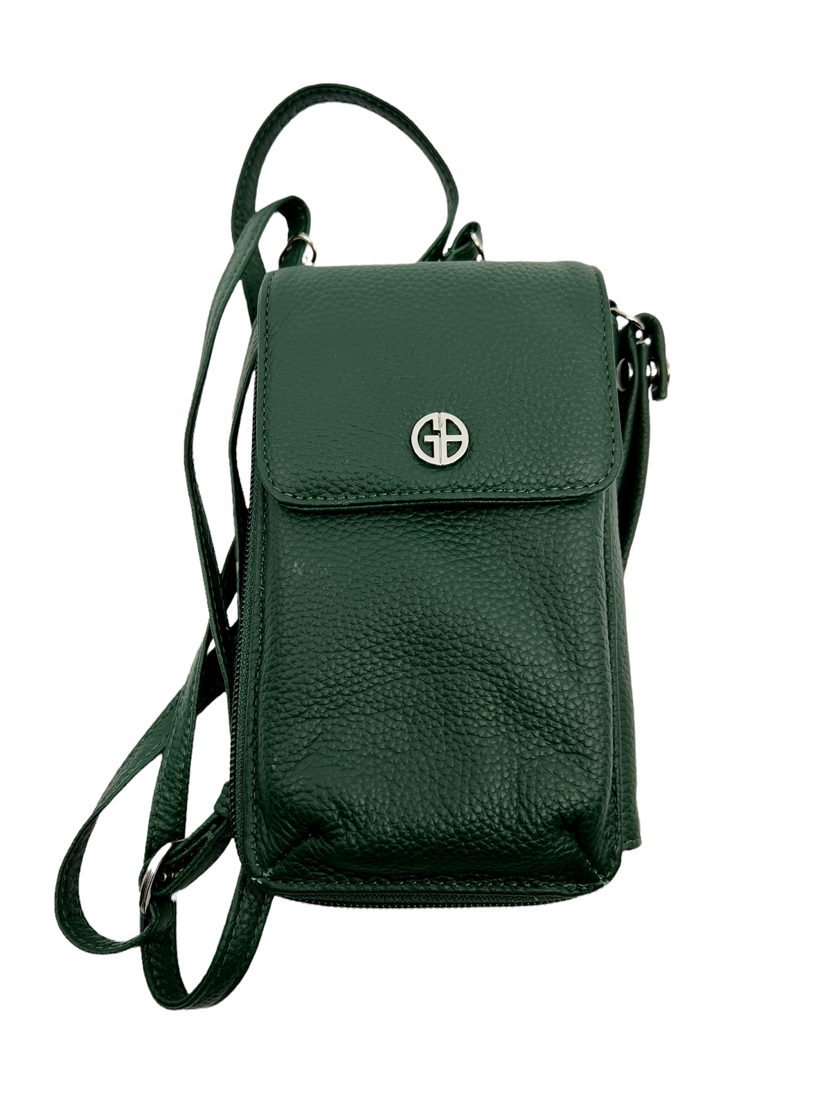 Giani Bernini Dark Green Softy Leather Tech Crossbody Wallet eBay
