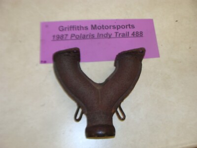 1987 Polaris INDY Trail 488 F/C Fuji Y pipe exhaust manifold pipe mount
