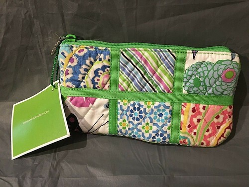 "Bolsa de maquillaje Vera Bradley patrón satén 7""x4" - Imagen 2 de 8