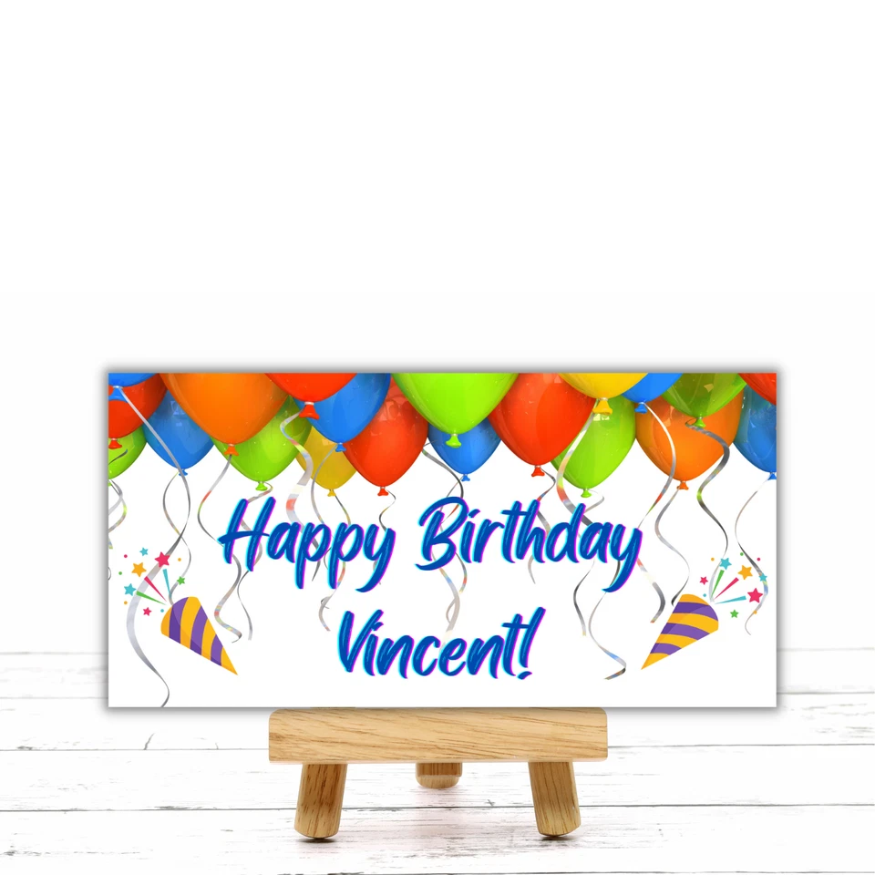 Персонализированная вывеска или дверная вешалка с днем рождения  - Изображение 4 из 4