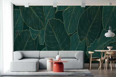 Philodendron Plant Wallpaper - Large Wall Mural - Self-adhesive Wallpaper,  | eBay