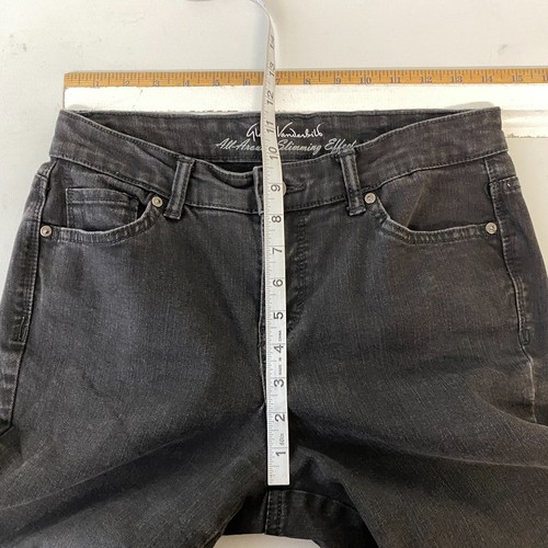 Gloria Vanderbilt All Around Slimming Effect Rail Straight Jeans Women's 4 Black - Picture 8 of 10