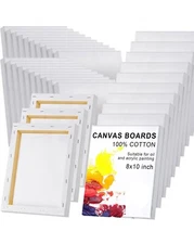 12 Pack Art Canvases for Painting with 8x10 Painting Canvas for Oil & Acrylic 