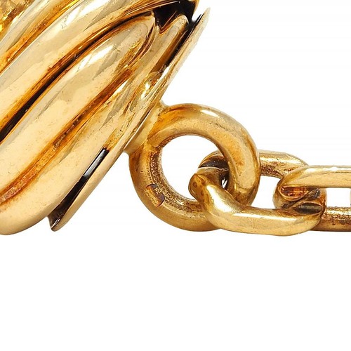 1960's Van Cleef & Arpels French Sapphire 18K Yellow Gold Vintage Knot Cufflinks - Bild 6 von 8