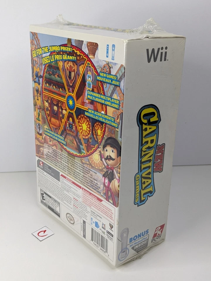 *Sealed* New Carnival Games (Nintendo Wii, 2010) Big Box CIB Wii MotionPlus - Image 2 of 4