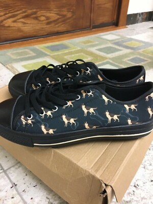 NEW IN BOX Dog print Canvas skater Sneakers kicks - Women's Sz 10