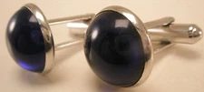 Blue Cabochon Quality Vintage HICKOK Cuff Links