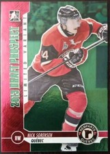2013 ITG Draft Prospect Nick Sorensen Limited Variant Emerald #31 Hockey Card