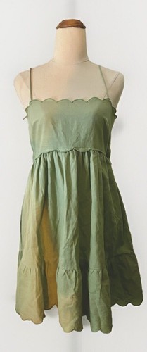Women’s ASOS Green Dress Size 8 Small High Waist Short Brand New Tags Babydoll - Picture 3 of 22