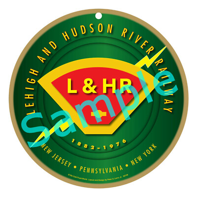 Lehigh & Hudson River Eisenbahn Logo Holz Plakette-Schild/Mannshöhle/Zug & Kinderzimmer