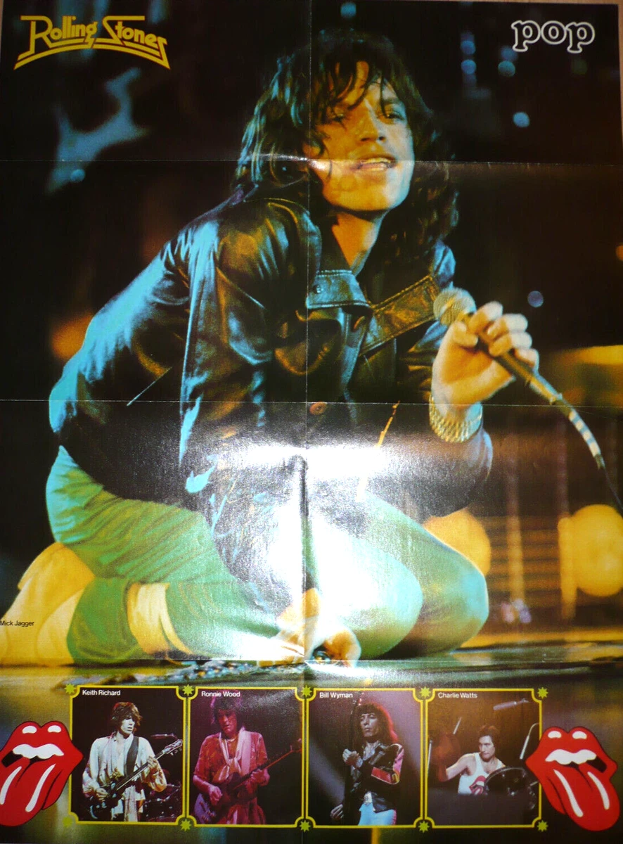 Rolling Stones XL Poster DIN A2 70er Jahre RS Pop Schlümpfe im Konzert Sammlung
