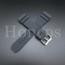 22MM GRAY RUBBER STRAP Z22 FITS FOR SEIKO SKX007 / 7002 / 6309 DIVER'S WATCH