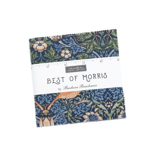 Moda Fabrics Charm Pack - Best of Morris 2021. 42 x 5 inch squares