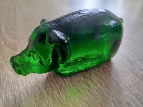 glass pig. handmade czechoslovakia. Bohemian Glass. Good condition. - Picture 15 of 15