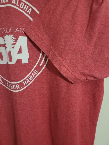 Restaurant 604 Pearl Harbor Hawaii HI Xl Mens Red Graphic Logo Tshirt - 第 8/11 張圖片