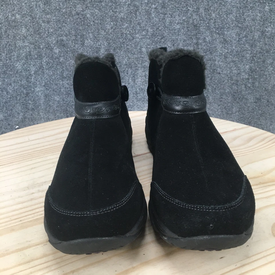 Botas Easy Spirit para mujer 12 M Strip invierno cuero negro imitación piel botón redondo Foto 3 de 4