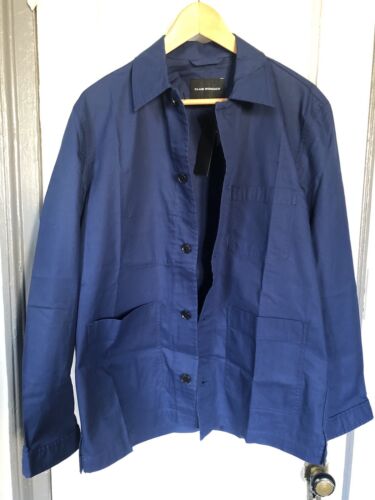 NWT Club Monaco Mens Sz S Workwear Jacket Pockets Minimalist Navy Blue NEW - Picture 4 of 8