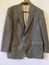 Brooks Brothers Blazer Mens 42 Gray Herringbone Wool Notch Sport Coat Career