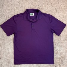 Ben Hogan Performance Golf Polo Mens L PowerAir Purple Short Sleeve Casual Shirt