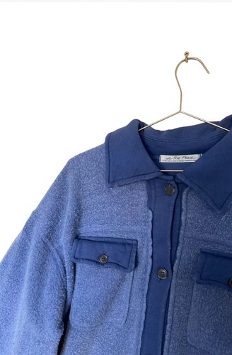 Free People Long Ruby Jacket Shacket Large in Blue - Picture 8 of 15