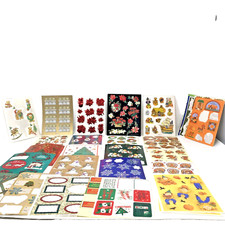 VTG Lot Hallmark American Greetings Stickers Christmas Thanksgiving 50 Sheets