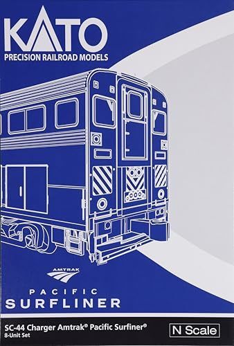KATO N Gauge 106-9010 SC-44 Cargador Amtrak Pacific Surfliner Juego de 8 unidades 8 coches - Imagen 15 de 16