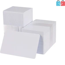 500 Durable Blank White PVC Cards - 20 Mil CR80 Size for Versatile Customization